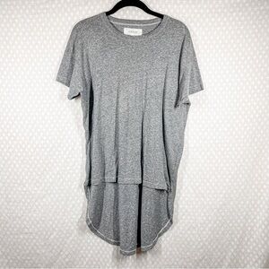 The Great. Heather‎ Grey Short Sleeve Hi Low Top